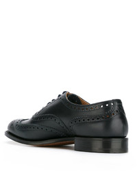 dunkelblaue Leder Brogues von Church's