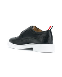 dunkelblaue Leder Brogues von Thom Browne