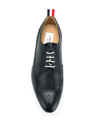 dunkelblaue Leder Brogues von Thom Browne