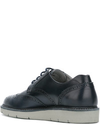 dunkelblaue Leder Brogues von Hogan