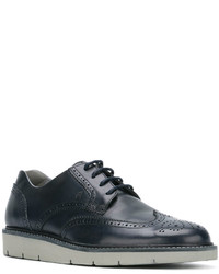 dunkelblaue Leder Brogues von Hogan