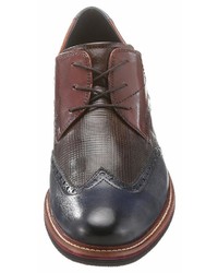 dunkelblaue Leder Brogues von Daniel Hechter