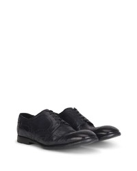 dunkelblaue Leder Brogues von Dolce & Gabbana