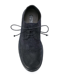 dunkelblaue Leder Brogues von Marsèll