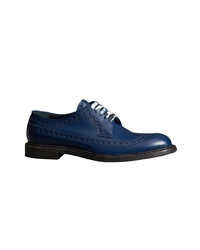 dunkelblaue Leder Brogues von Burberry