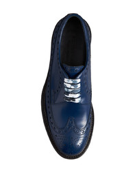 dunkelblaue Leder Brogues von Burberry