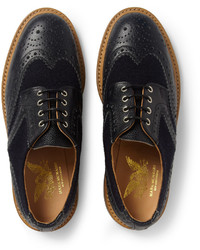 dunkelblaue Leder Brogues von Mark McNairy