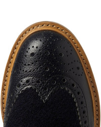 dunkelblaue Leder Brogues von Mark McNairy