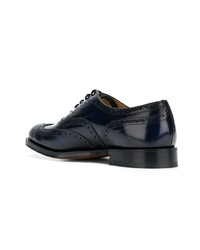 dunkelblaue Leder Brogues von Church's