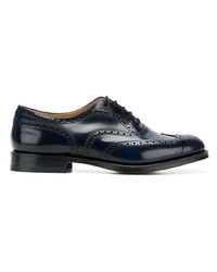 dunkelblaue Leder Brogues von Church's