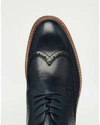 dunkelblaue Leder Brogues von Aldo