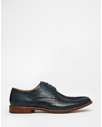 dunkelblaue Leder Brogues von Aldo