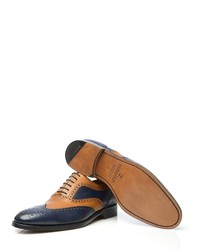 dunkelblaue Leder Brogues von SHOEPASSION