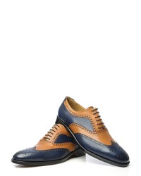 dunkelblaue Leder Brogues von SHOEPASSION