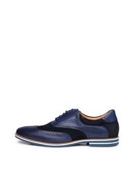 dunkelblaue Leder Brogues von SHOEPASSION