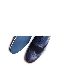 dunkelblaue Leder Brogues von SHOEPASSION