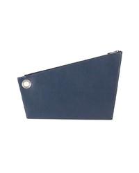 dunkelblaue Leder Clutch Handtasche von A-Cold-Wall*