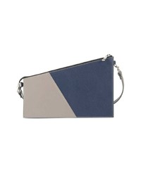 dunkelblaue Leder Clutch Handtasche von A-Cold-Wall*