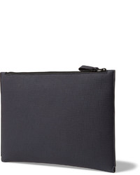 dunkelblaue Leder Clutch Handtasche von Lanvin