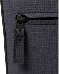 dunkelblaue Leder Clutch Handtasche von Lanvin