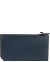 dunkelblaue Leder Clutch Handtasche von Saint Laurent