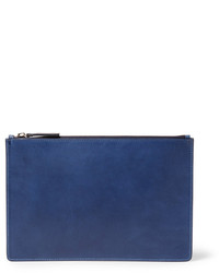 dunkelblaue Leder Clutch Handtasche von Jil Sander