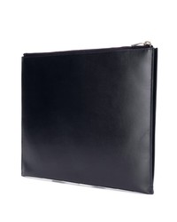 dunkelblaue Leder Clutch Handtasche von Saint Laurent