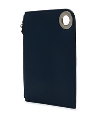 dunkelblaue Leder Clutch Handtasche von Givenchy