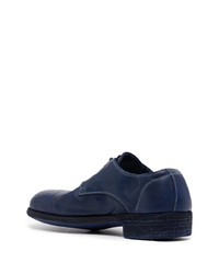 dunkelblaue Leder Derby Schuhe von Guidi