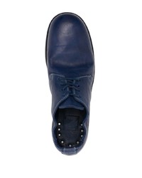 dunkelblaue Leder Derby Schuhe von Guidi