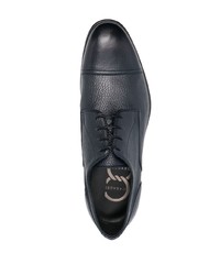 dunkelblaue Leder Derby Schuhe von Casadei