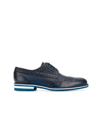 dunkelblaue Leder Derby Schuhe von Baldinini