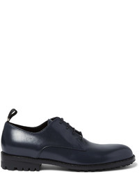 dunkelblaue Leder Derby Schuhe von Balenciaga