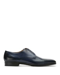 dunkelblaue Leder Derby Schuhe von BOSS