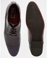 dunkelblaue Leder Derby Schuhe von Asos