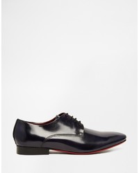 dunkelblaue Leder Derby Schuhe von Asos