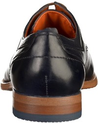 dunkelblaue Leder Derby Schuhe von Bugatti