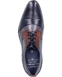 dunkelblaue Leder Derby Schuhe von Bugatti