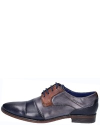 dunkelblaue Leder Derby Schuhe von Bugatti