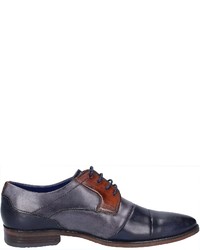 dunkelblaue Leder Derby Schuhe von Bugatti