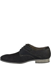 dunkelblaue Leder Derby Schuhe von Bugatti