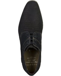 dunkelblaue Leder Derby Schuhe von Bugatti