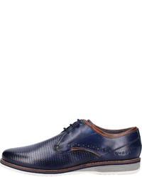 dunkelblaue Leder Derby Schuhe von Bugatti