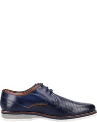 dunkelblaue Leder Derby Schuhe von Bugatti