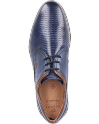 dunkelblaue Leder Derby Schuhe von Bugatti