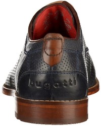 dunkelblaue Leder Derby Schuhe von Bugatti