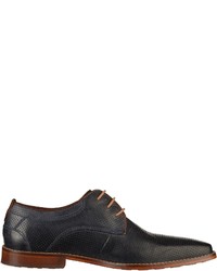 dunkelblaue Leder Derby Schuhe von Bugatti