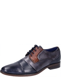 dunkelblaue Leder Derby Schuhe von Bugatti