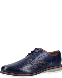 dunkelblaue Leder Derby Schuhe von Bugatti