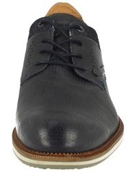 dunkelblaue Leder Derby Schuhe von Bullboxer